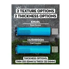 Peaty's Monarch Grips Fahrradgriffe Knurl Ergonomisch Orange