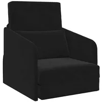 vidaXL Sofa Schlafsofa Schwarz 65 x 80 x 83 cm Samt, 1 Teile schwarz
