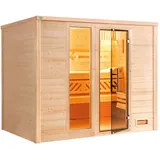 Weka Massivholzsauna BERGEN 3 inkl. 9 kW Ofen + int. Steuerung