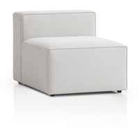 Genua Modular Sofa, individuell kombinierbare Wohnlandschaft, Sitzelement ohne Armteil - strapazierfähiges Möbelgewebe, produziert nach deutschem Qualitätsstandard, weiß