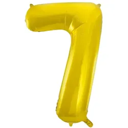 Folienballon Zahl 7 gold