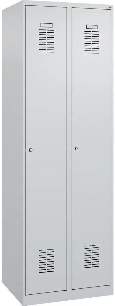 Garderobenschrank Basis PLUS -  2 / 600 / lichtgrau RAL 7035