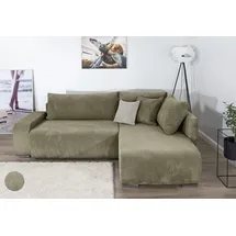 Collection AB Eckcouch Polyester L-Form 2-Sitzer Grün