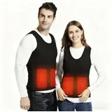 trends for living Funktionsweste Beheizbare Weste 5-Zonen Heizung für Damen & Herren (ohne Powerbank) Fleecegefüttert schwarz 3XL