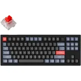 Keychron V3 QMK/VIA Mechanische Tastatur mit knob, Hot-Swappable, 80% Layout, Custom Programmable Macro, 1000 Hz, Keychron K Pro Red Switch, Hintergrundbeleuchtung RGB, PBT Keycaps für Mac Windows