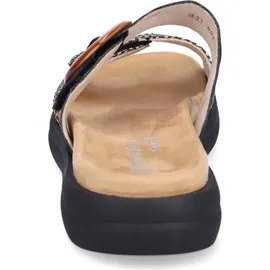 REMONTE Pantoletten in schwarz/natur/nero - 43