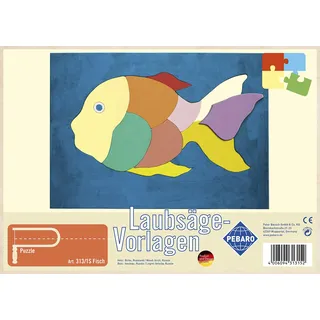 Peter Bausch GmbH & Co. KG PEBARO 313/1S - Laubsägevorlage Fisch, 1 Platte, Größe DIN A4