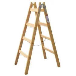 Holzstehleiter, 2 x 4 Sprossen, Länge 1365 mm