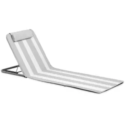 Oviala Business 2er-Set Clic Clac des plages aus gelbem und grauem Textilene - Oviala