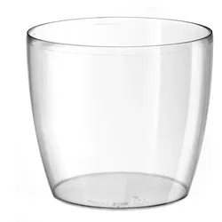 Madeira transparente runde Vase 18 cm für drinnen und draußen, Harz, hochwertige Qualität