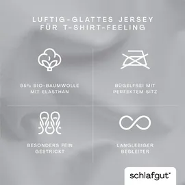 schlafgut Knitted Jersey Uni Grau 135 x 200 cm + 80 x 80 cm