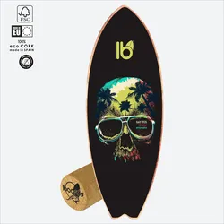 Balance Board Fade – Surf Trainer mit Korkrolle SCHWARZ No Size