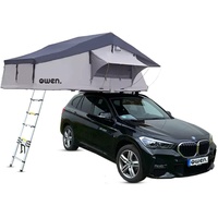 Owen Dachzelt Two + Grau ohne Vorzelt | Geräumig und komfortabel | Autodachzelt | Farbe nach Wahl | Camping auf dem Auto | Campingzubehör