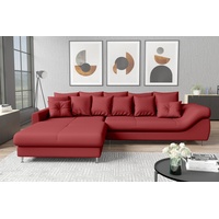 Stylefy Ecksofa Arthur, L-Form, Eckcouch, Design rot