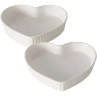 Boltze Herzförmige Keramikbackformen, 2er-Set