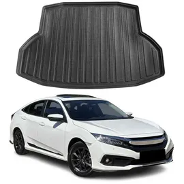 Omac Kofferraumwanne Laderaumwanne kompatibel mit Honda Civic X Stufenheck 2016-2021 Gummi TPE