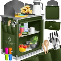 Kesser KESSER® Campingschrank, Campingküche mit Aluminiumgestell inkl.Tragetasche Kocherschrank für