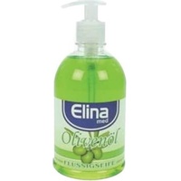 Elina-med Seife Pflegende Seife Olive, Flüssigseife, Pumpspender, 500ml