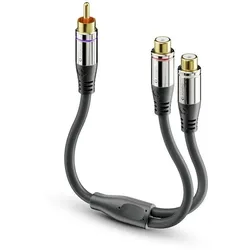 Sonero Cinch auf 2x Cinch Subwoofer Adapter Kabel 0,25m