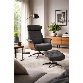 flexlux Relaxsessel Volden Polyester 83 x 112 x 125 cm Beige drehbar mit Kopfteil