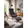 flexlux Relaxsessel Volden Polyester 83 x 112 x 125 cm Beige drehbar mit Kopfteil