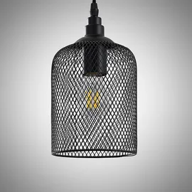 LINDBY Elrond 4-flg. 60 W 116 cm rund Holz schwarz