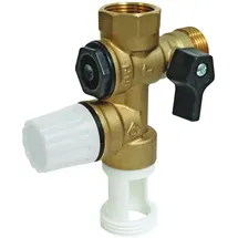 SOMATHERM FOR YOU 32500 GDS rechts NF Sicherheitsgruppe Messing NC 20/27 (3/4 ‚‘) mit einem geraden Luft Wache. Körper zwingend Sicherheit für Warmwasserbereiter, None, Grau