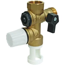 SOMATHERM FOR YOU 32500 GDS rechts NF Sicherheitsgruppe Messing NC 20/27 (3/4 ‚‘) mit einem geraden Luft Wache. Körper zwingend Sicherheit für Warmwasserbereiter, None, Grau
