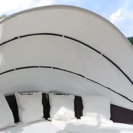 Swing&Harmonie Gartenliege Ø 180 cm grau