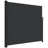 vidaXL Seitenmarkise Ausziehbar Schwarz 180x600 cm