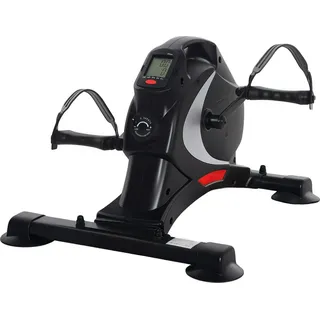 sportnow Pedaltrainer leiser Mini Heimtrainer mit 8 Stufen Magnetwiderstand LCD-Display tragbar Beintrainer mit Anti-rutschmatte Senioren für Zuhause Heim Schwarz