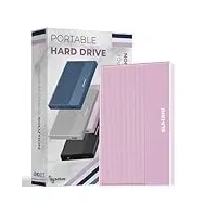 SUHSAI 500GB Externe Festplatte, tragbare 2,5-Zoll-Festplatte, USB 3.0-Festplatte, Speichererweiterung, Backup- und Speicherlaufwerk, kompatibel mit Mac, Desktop, Xbox, Spielekonsole (Rosa)