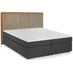 Boxspringbett 180x200 Rattan Schlafzimmer Bett Doppelbett Ehebett Topper