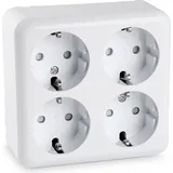 COFI 1453 Mehrfachsteckdose 4-fach Weiß