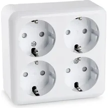 COFI 1453 Mehrfachsteckdose 4-fach Weiß