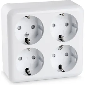 COFI 1453 Mehrfachsteckdose 4-fach Weiß