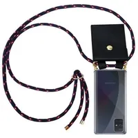 Cadorabo Hülle für Samsung Galaxy A51 4G / M40s Schutzhülle in Blau Handy Kette Silikon Kordel abnehmbares Etui