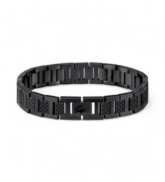Lacoste für Herren. 2040119 Armband Metropole goldplattiert (OSFA), Schwarz, Lässig, Rostfreier Stahl