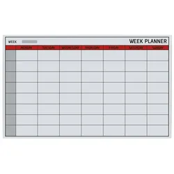 Bi-Office Glas "Week Planner" 78x48cm