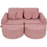 MeowBaby Kindersofa,, Roségold, Textil, 120x25x60 cm, Kinder- & Jugendzimmer, Kindermöbel, Kindersitzmöbel & -tische, Kindersessel & -sofas