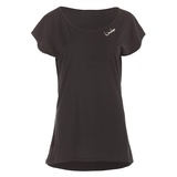 Winshape Damen Ultra leichtes Modal-Kurzarmshirt mit abgerundetem Saum MCT013, All-Fit Style, Fitness Freizeit Sport Yoga Workout, SCHWARZ, XXL