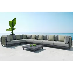 OUTFLEXX Gartenlounge, Anthrazit , Aluminium, pflegeleicht, langlebig, inklusive Kissen