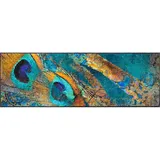 Wash+Dry Exotic Pavo 60 x 180 cm Petrol/Blau/Türkis/Mehrfarbig