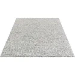 Wollteppich »Ainhoa«, rechteckig, 12 mm Höhe, einfarbig, Wolle, Handweb Teppich, Wohnzimmer, Schlafzimmer, Esszimmer, 33016334-1 grau 12 mm