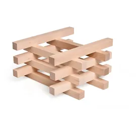 Metrie 36 Stück Holzbausteine Rechteckleiste 26 cm