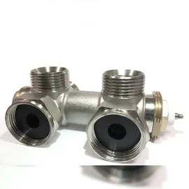 Belrad Ventil-Armaturen Set Multiblock Universal Eck-/Durchgangsform mit Thermostatkopf