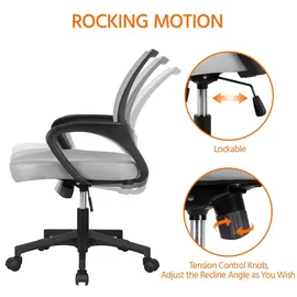 Yaheetech Drehstuhl Mesh Grau