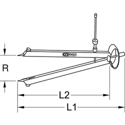 Präzisions-Feder-Spitzzirkel mit auswechselbaren Spitzen, 130mm