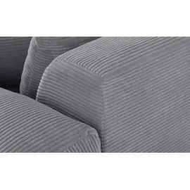 Smart Ecksofa in modernem Cord Lianea ¦ grau ¦ Maße (cm): B: 291 H: 86 T: 208.0