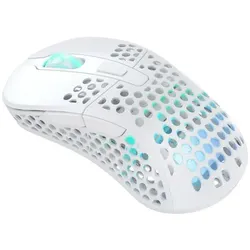 XTRFY M4 RGB Gaming Maus - Optisch, Kabellos, 2.4 GHz, Weiß kabelloser Empfänger (USB)